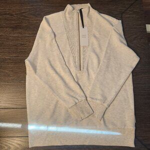 Varley Cream Half-Zip Sweatshirt